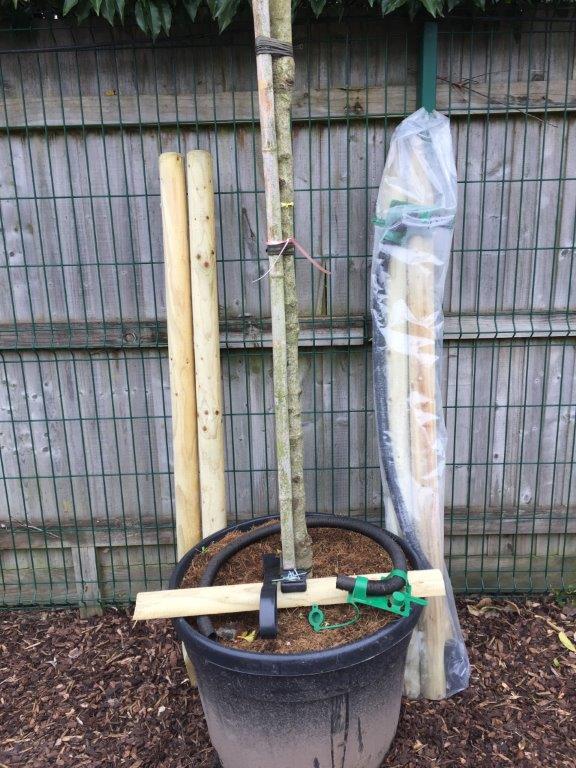 Double staking kit with irrigation